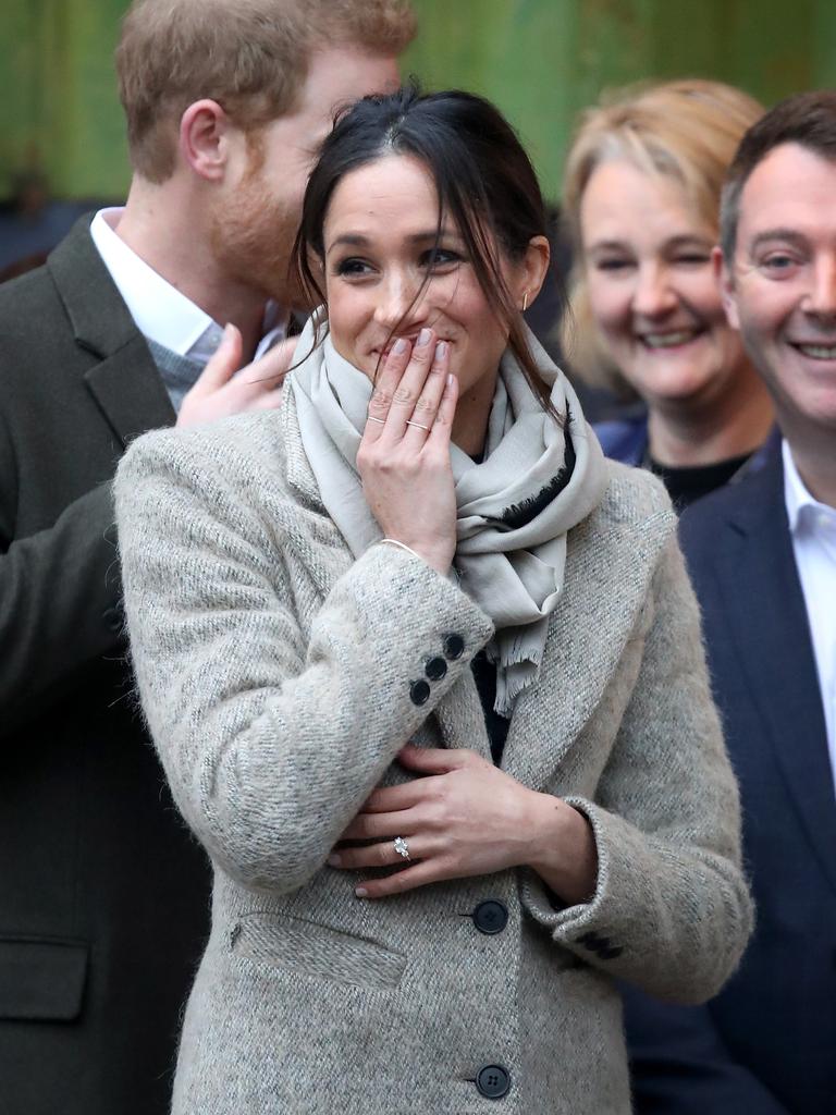 Meghan Markle visits Reprezent 107.3FM on January 9, 2018 in London, England. The Reprezent training programme was established in Peckham in 2008, in response to the alarming rise in knife crime, to help young people develop and socialise through radio. Picture: Getty Images