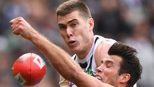 Are defenders getting away with too much when dealing with Mason Cox? Picture: Getty Images