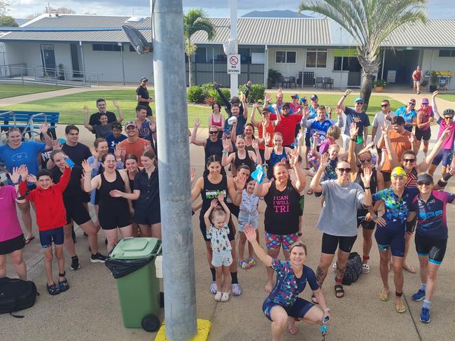 The Mackay triathlon family was all smiles at the club's recent come-n-tri event. Picture: Mackay Triathlon Club Facebook