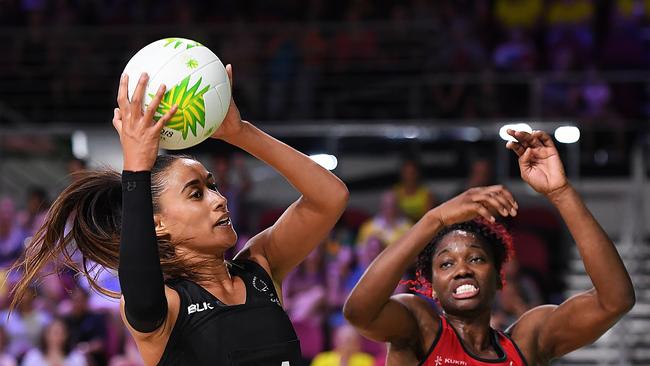 Maria Folau in action for the Silver Ferns against England today. Photo: Getty Images