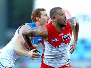 AFL AT OAKES: Will we see a repeat of this exciting match? On July 21, 2018 Lance Franklin of the Swans looks to take a mark during the round 18 AFL game between the Sydney Swans and the Gold Coast Suns at Sydney Cricket Ground. Picture: Tony Feder