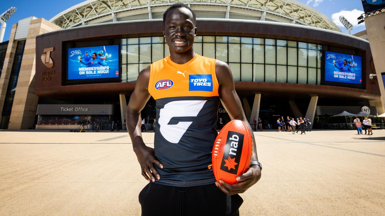 Giants first-round draftee Leek Aleer. (Photo by James Elsby/AFL Photos via Getty Images)