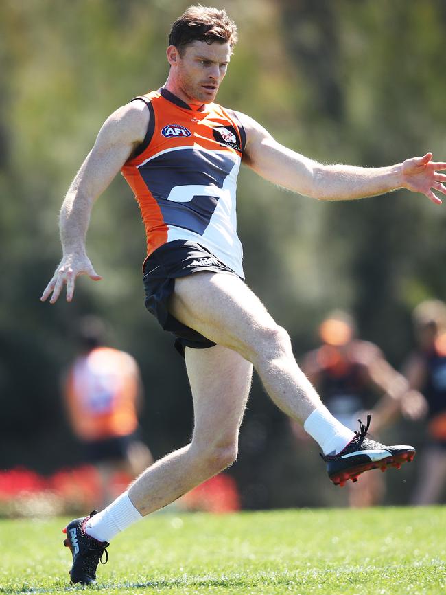 Heath Shaw during GWS Giants training. Picture.: Phil Hillyard