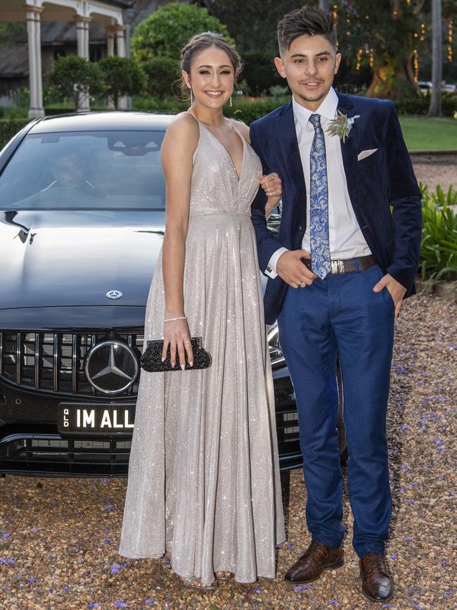 Jazmine Rizqallah and Matthew Berkeley. Highlands Christian College formal at Gabbinbar Homestead. Wednesday. 18th Nov 2020 Picture: Nev Madsen