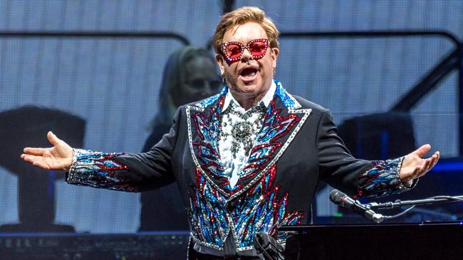 Elton John at his last ever Melbourne concert. Picture: Jake Nowakowski