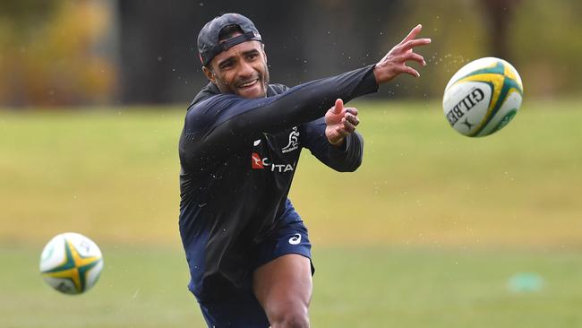 Will Genia at Wallabies training on Tuesday. Picture: AAP