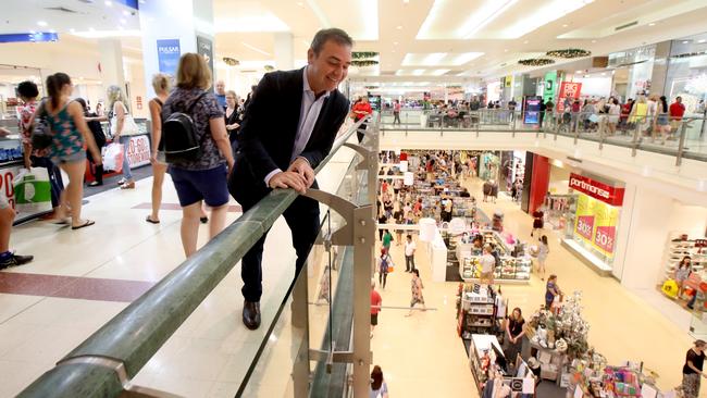 Premier of South Australia Steven Marshall at Marion shopping centre. Picture: Kelly Barnes