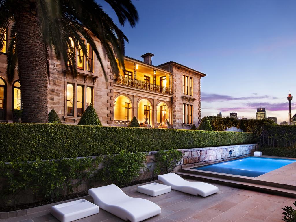 Grand Sydney mansion Bomera, is for sale through Bill Malouf, LJ Hooker, and Clint Ballard, Ballard Property. Street address is: 1 Wylde St, Potts Point.