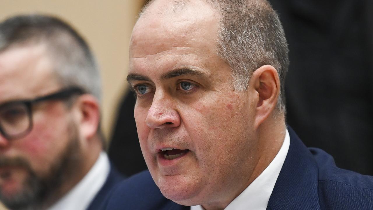 ABC Managing Director David Anderson during the Environment and Communications Senate Estimates at Parliament House in Canberra. Picture: NCA NewsWire / Martin Ollman