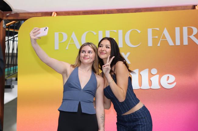 Jess Lindsay and Anna Paul at Pacific Fair Beauty Weekend with Anna Paul. Picture, Portia Large.