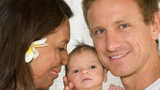 Turia Pitt, Michael Hoskin and baby Hakavai. Picture: Instagram.