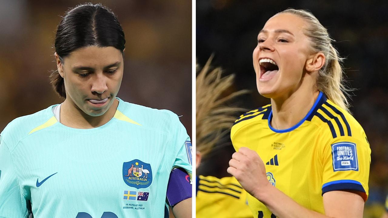 The Matildas are battling against Sweden. Picture: Getty