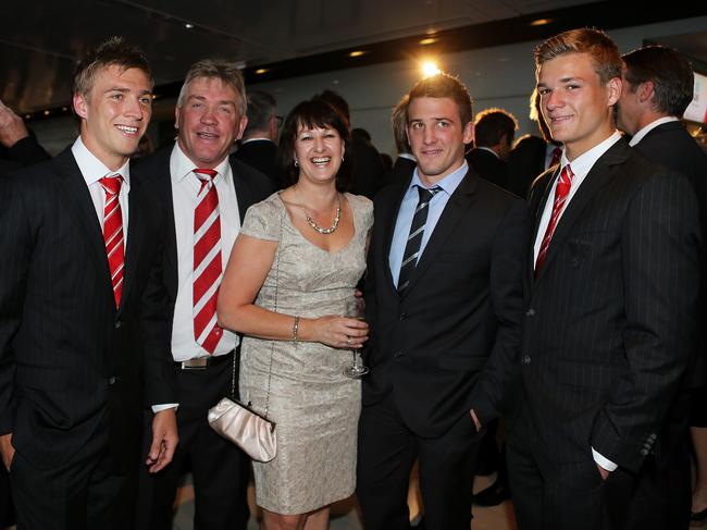 In happier times … Kieren Jack with parents Garry and Donna and brothers Rhys and Brandon.