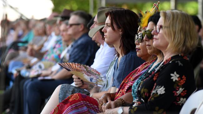 Darwin City Council representatives at the 81st commemoration of the Bombing of Darwin held at the cenotaph on the esplanade. Picture: (A) manda Parkinson