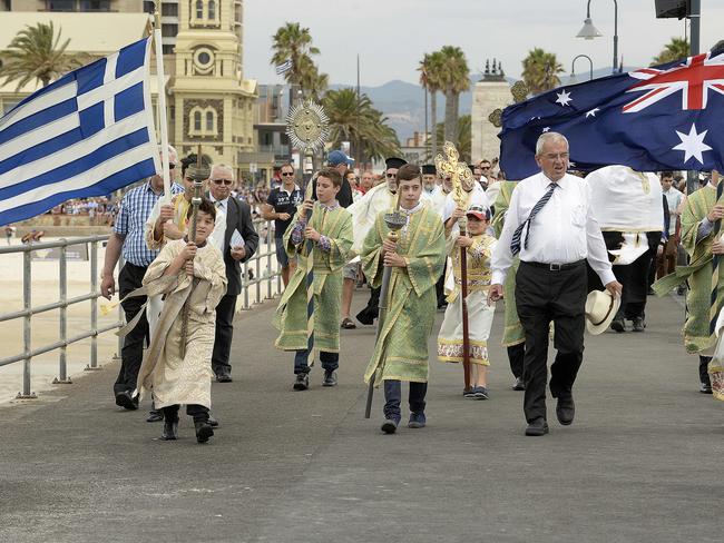 The  annual Greek Orthodox Blessing of the Waters .picture: Bianca De Marchi