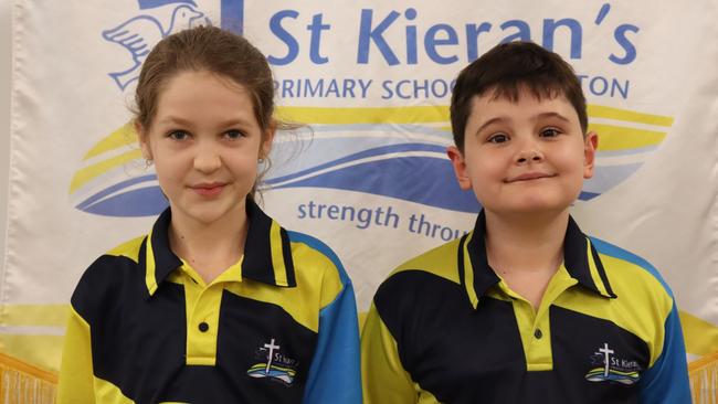 Pippa Shobbrook and Connor Payne, 2024 St Kieran's Primary School captains. Picture: Contributed