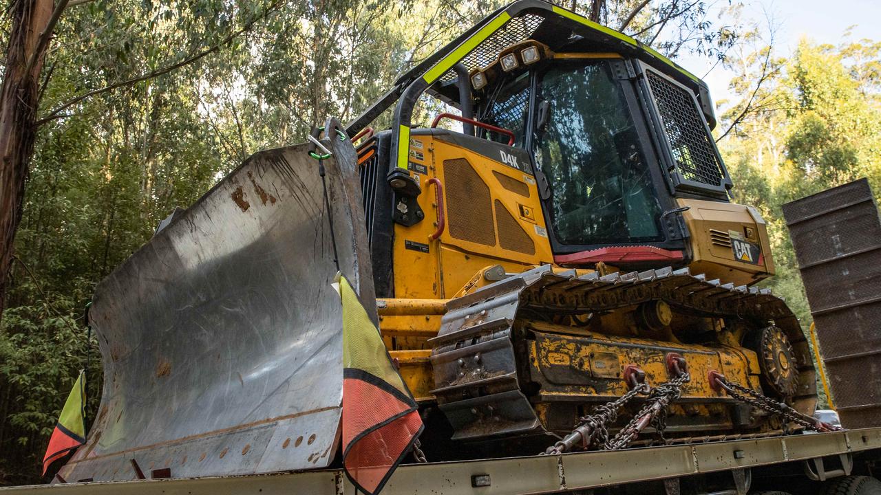 Bulldozers were needed to access the site. Picture: Jason Edwards