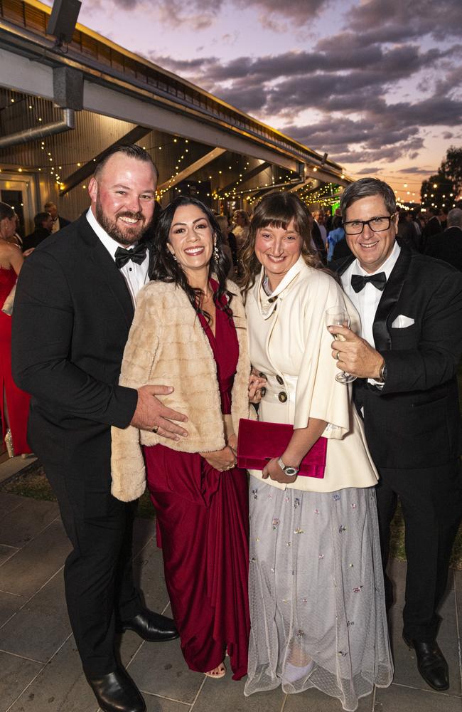 At LifeFlight Toowoomba Gala are (from left) Chris Hanley, Tarnya Cummins, Gillian Smith and Luke Smith at The Goods Shed. Picture: Kevin Farmer