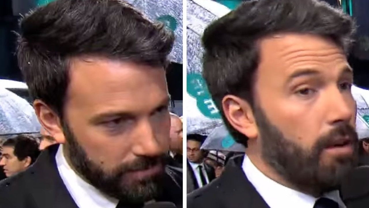 Ben Affleck pictured during a red carpet interview. Picture YouTube