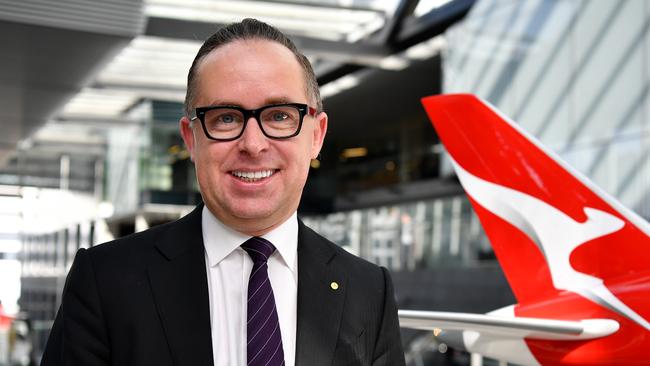 Qantas Group Chief Executive Officer Alan Joyce poses for a photo after announcing the company's full year financial results in Sydney, Thursday, August 22, 2018. (AAP Image/Joel Carrett) NO ARCHIVING