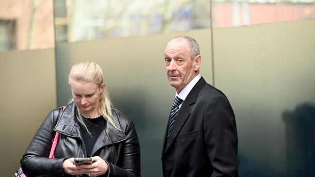 Former pony club president and convicted paedophile Neil Duncan leaves Kings Street Court in Sydney on bail. Picture: Jeremy Piper