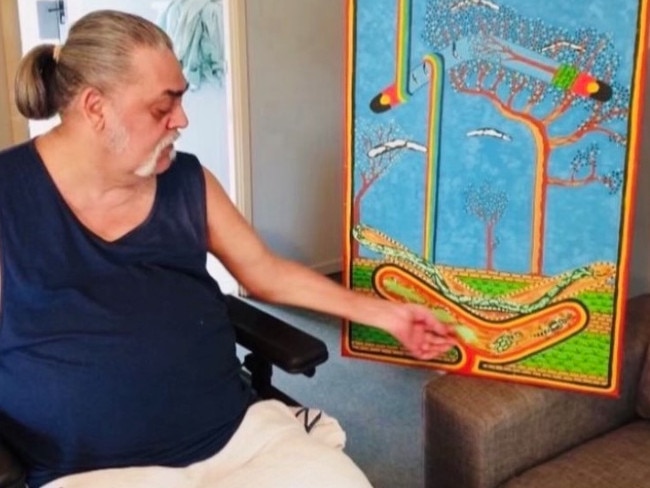 Wakka Wakka artist Bernard Boyter began to draw as a rehabilitation tool after a diving accident left him a tetraplegic.