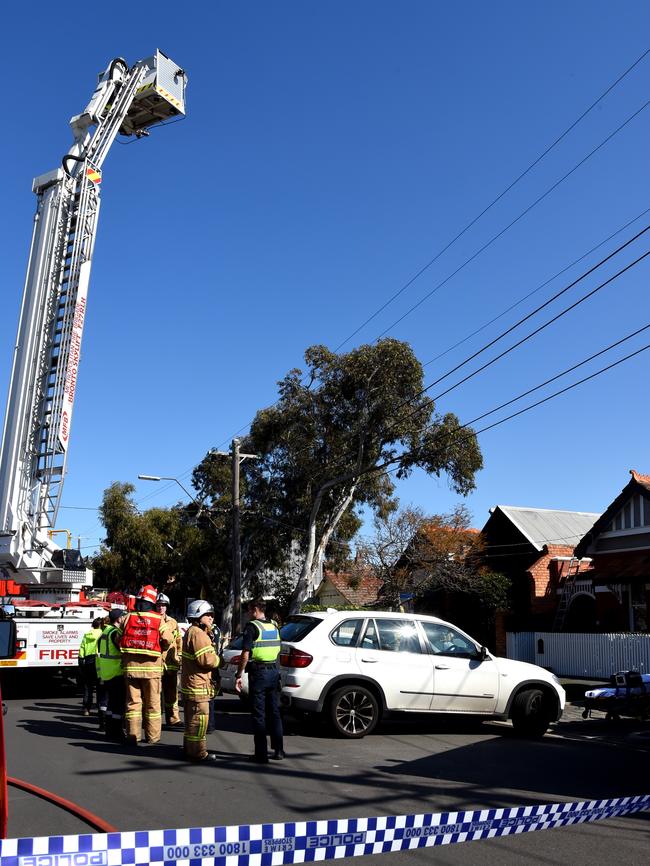 The house has been severely damaged by fire. Picture: Nicole Garmston