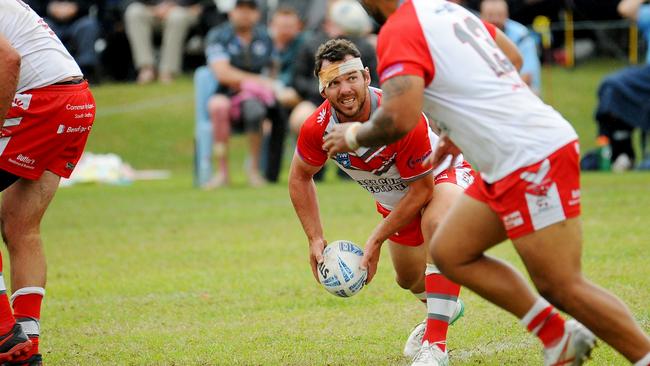 Captain-coach Todd Cameron helped get the Rebels into the lead. Picture: Leigh Jensen