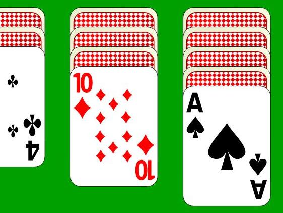 A screenshot of a game of solitaire.