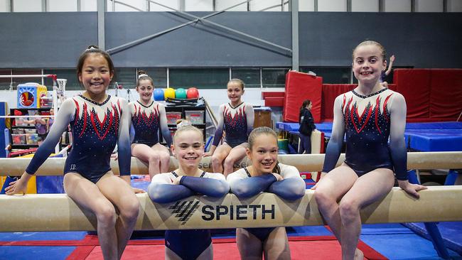 Castle Hill RSL Gymnastics’ elite level girls squad claimed five medals at the 2019 Australian Gymnastics Championships. Picture: Carmela Roche