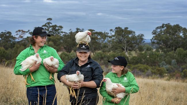 Mandy McClaren with sons Derby, 14, and Bryce, 11. Picture: Zoe Phillips