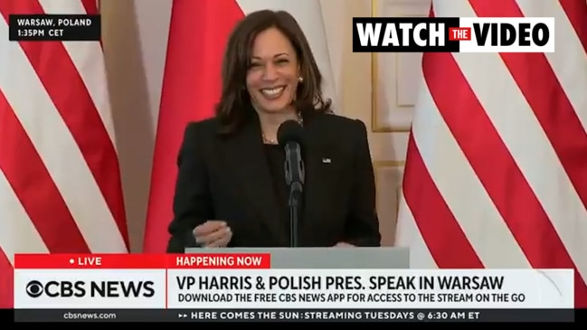 Kamala Harris Laughs At Question About Ukrainian Refugees | News.com.au ...