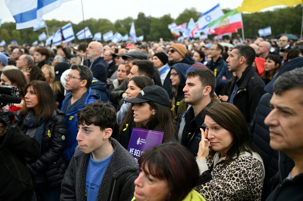 Commemorations marking the first anniversary of the October 7, 2023 attack on Israel drew thousands in London