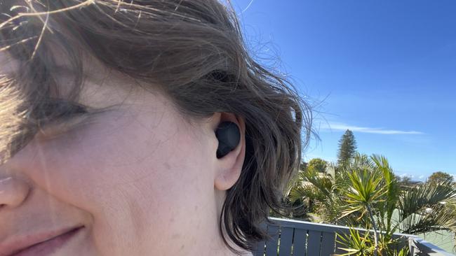 Elly loves the fit of the earbuds. Picture: Elly Awesome