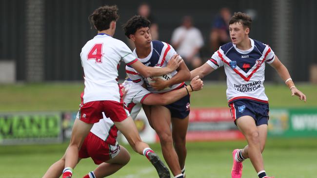 Carter Mareko on the attack. Picture: Sue Graham