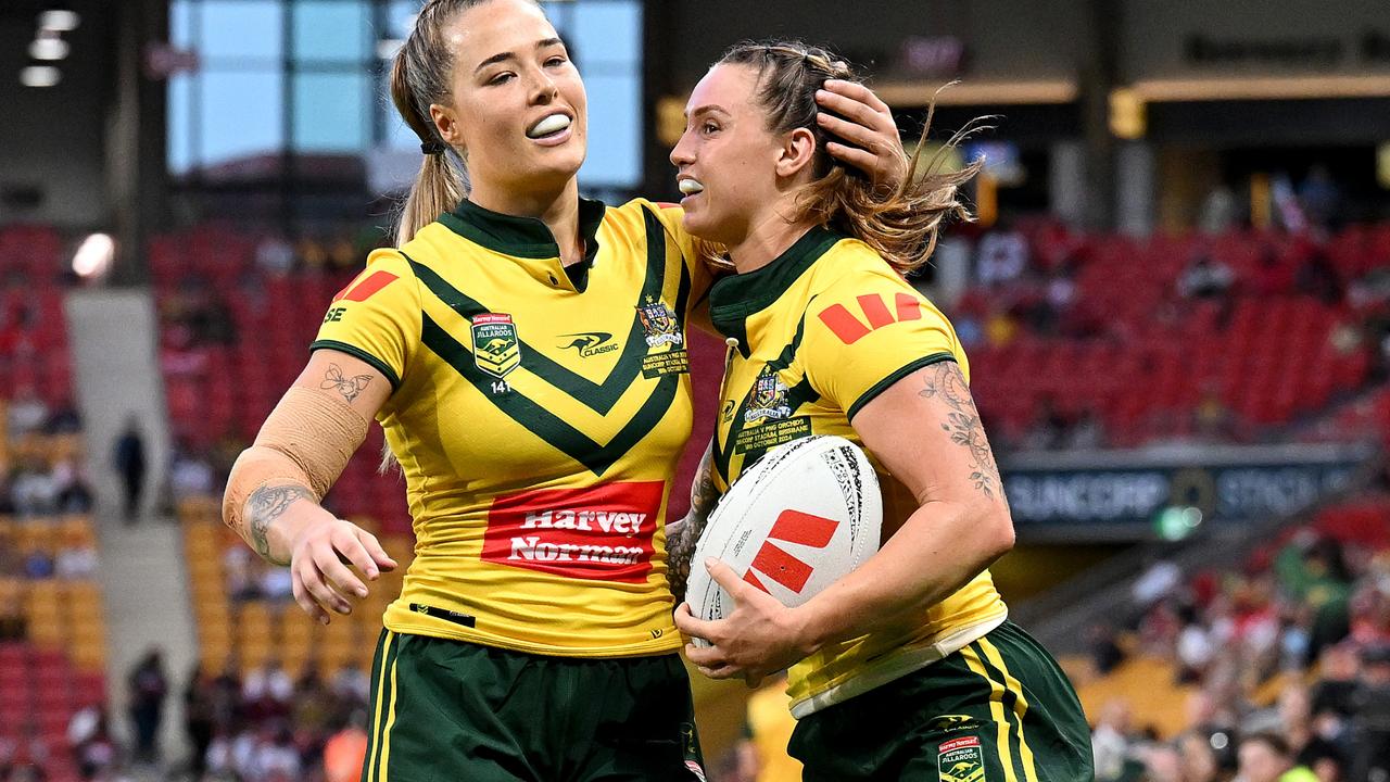 Julia Robinson has been scoring tries for fun at all levels. Picture: Bradley Kanaris/Getty Images