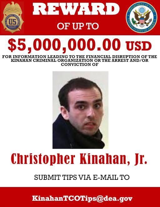 Christopher Kinahan Jr is also wanted by the US Drug Enforcement Agency. Picture: Supplied