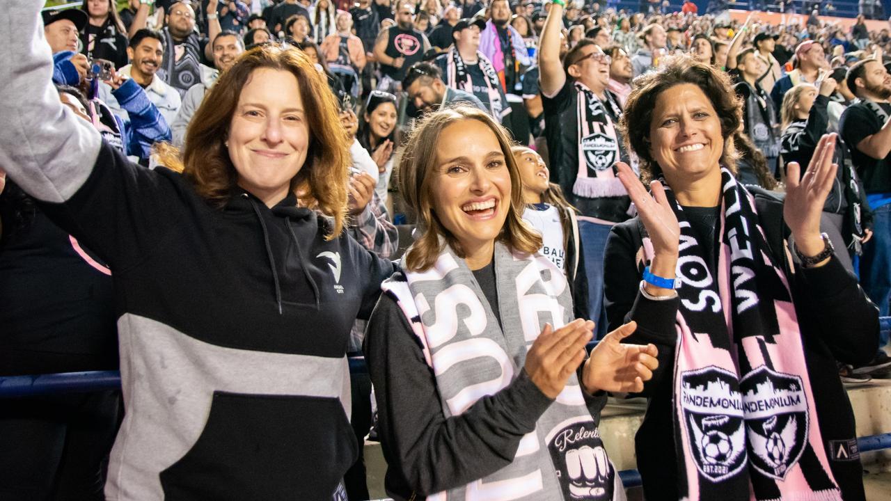 Angel City FC co-founders Kara Nortman, Natalie Portman and Julie Uhrman.