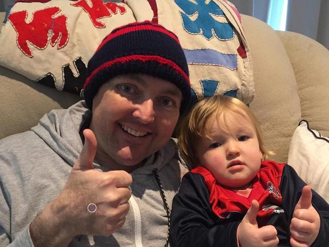 Australian golfer Jarrod Lyle with daughter Jemma. Picture Instagram