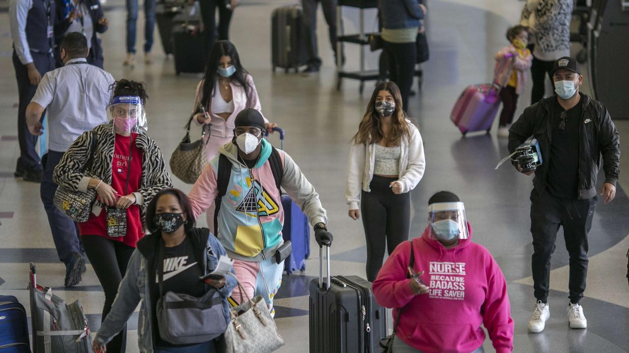 The US is yet to experience the fallout of people travelling over the Thanksgiving holiday. Picture: David McNew/Getty Images/AFP