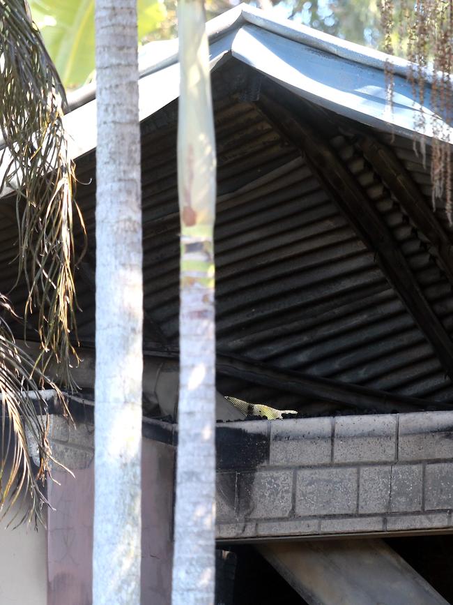 Damage to the roof at the front of the property. Picture: Richard Gosling.