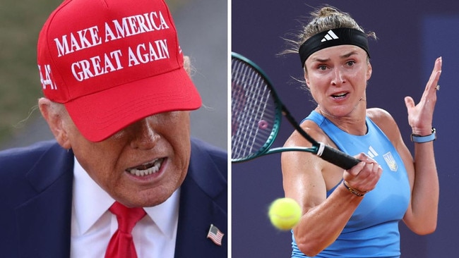 Donald Trump and Elina Svitolina.