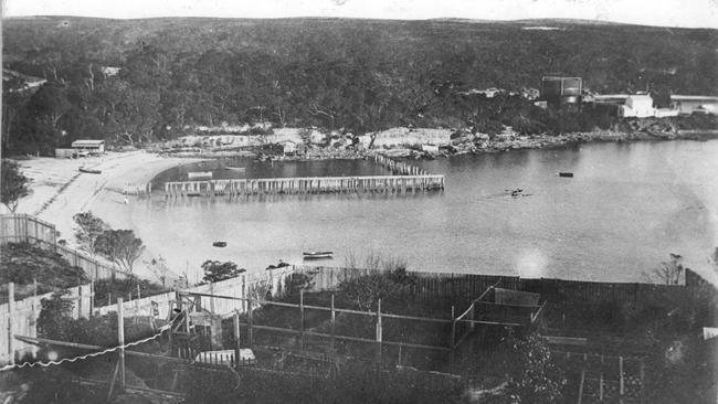 The Little Manly baths had fallen into in disrepair by the early 1890s. Picture Northern Beaches Library