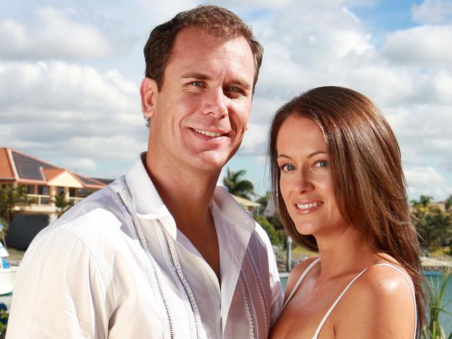 Wayne Carey and Kate Neilson in 2008.