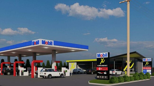 Concept images of the proposed Mobil servo on Dyson Road Christies Beach. Pic: Brown Falconer