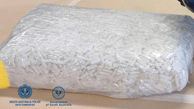 Police seized approximately 10,000 white tablets labelled Xanax. Picture: Supplied