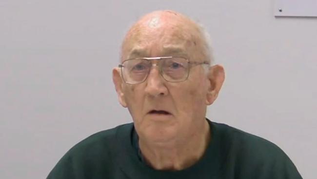 Gerald Ridsdale appears on video link at the royal commission.