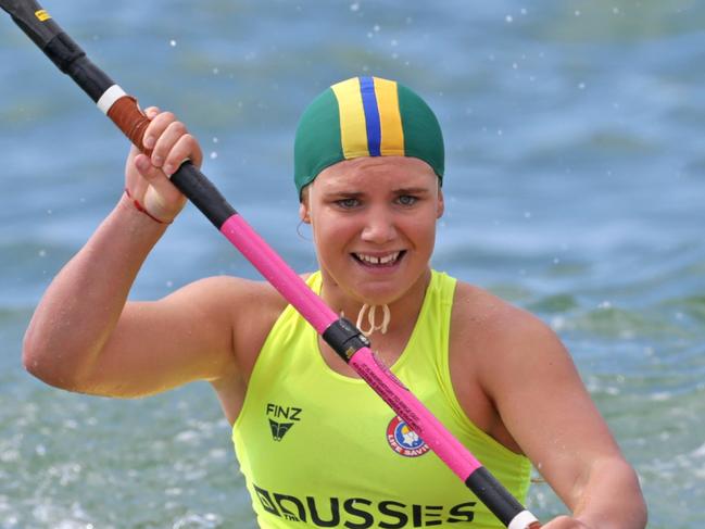 Young surf lifesaver and paddler Natalie Drogat.