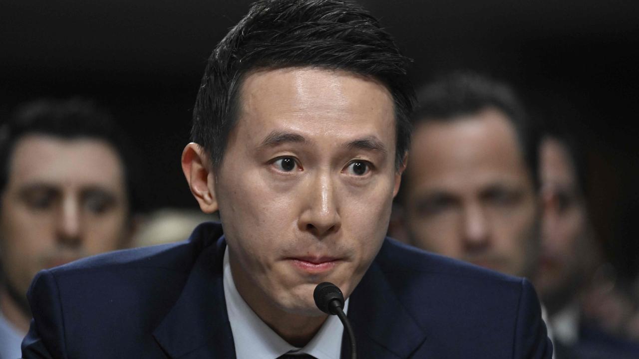 Shou Zi Chew, CEO of TikTok, listens during the US Senate Judiciary Committee hearing into TikTok. (Photo by ANDREW CABALLERO-REYNOLDS / AFP)
