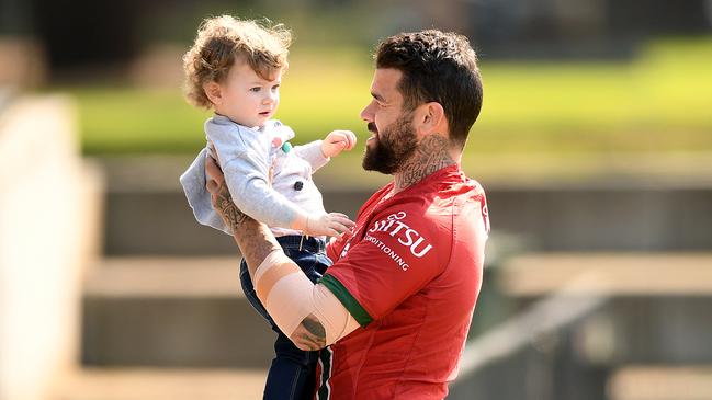 Reynolds is relishing the move to Brisbane for his football and young family. Picture: AAP Image/Joel Carrett